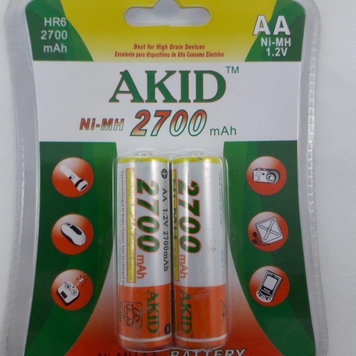 Pile rechargeable AA 2700 mAh
