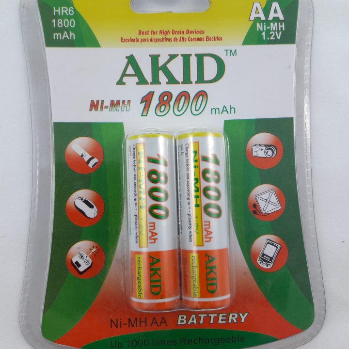 Pile rechargeable AA 1800 mAh
